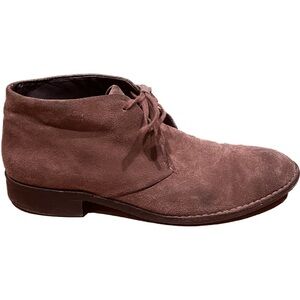 Calvin Klein Earle Chukka Boots Oil Slick Suede Taupe Leather